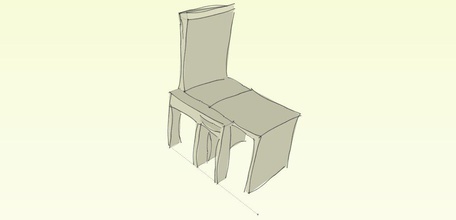 chaise longue pinshape L'impression 3d 3d print model - Mito3D