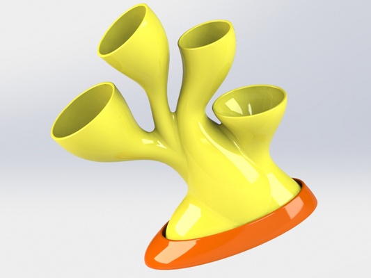 fungo vaso forma spillo 3d print model - Mito3D
