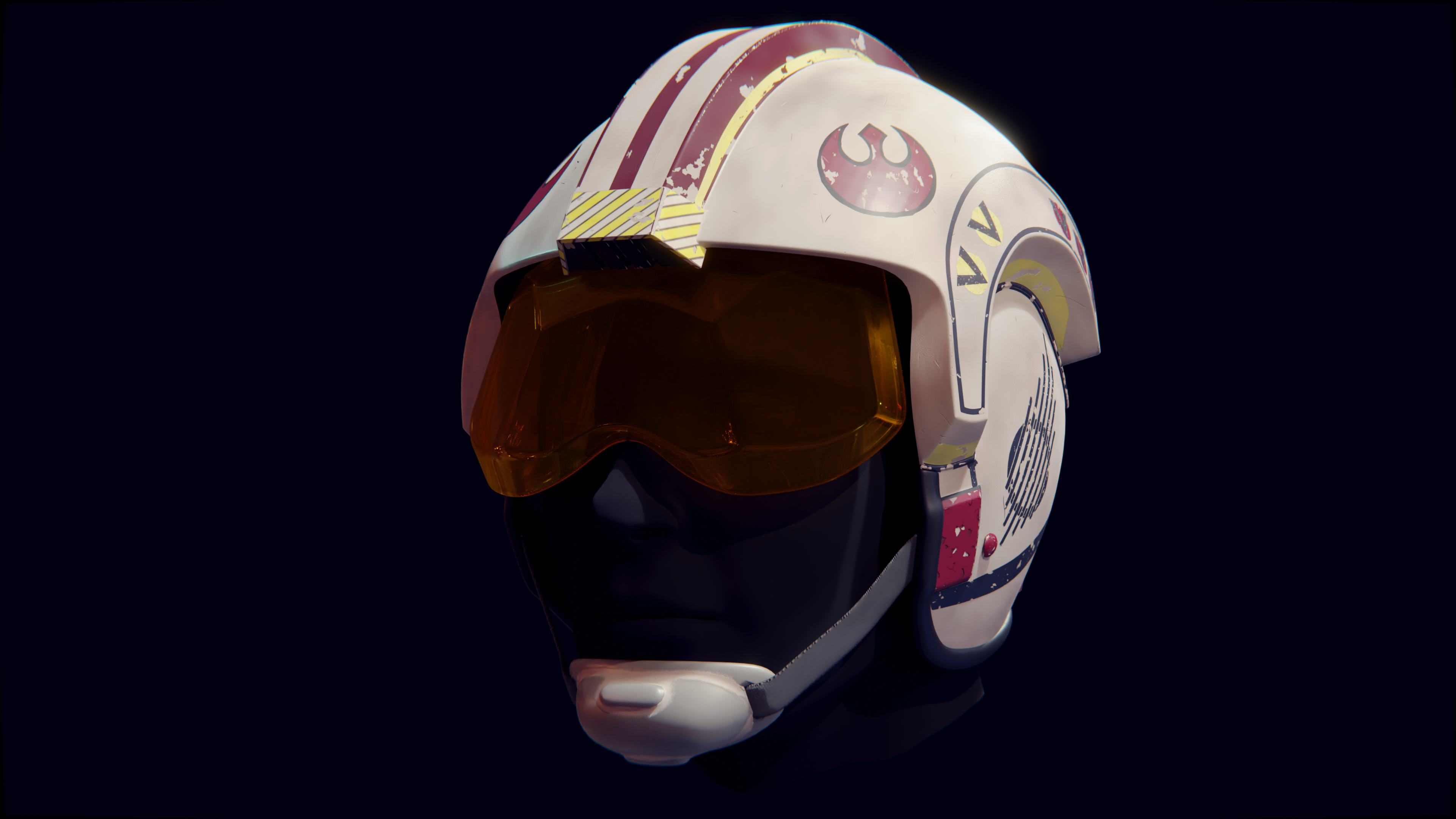 x wing capacete estrela guerras alfinete 3D print model - Mito3D