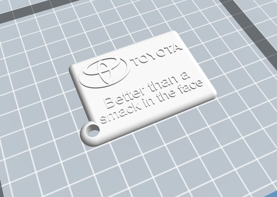 toyota keyring pinshape 3d print model - Mito3D