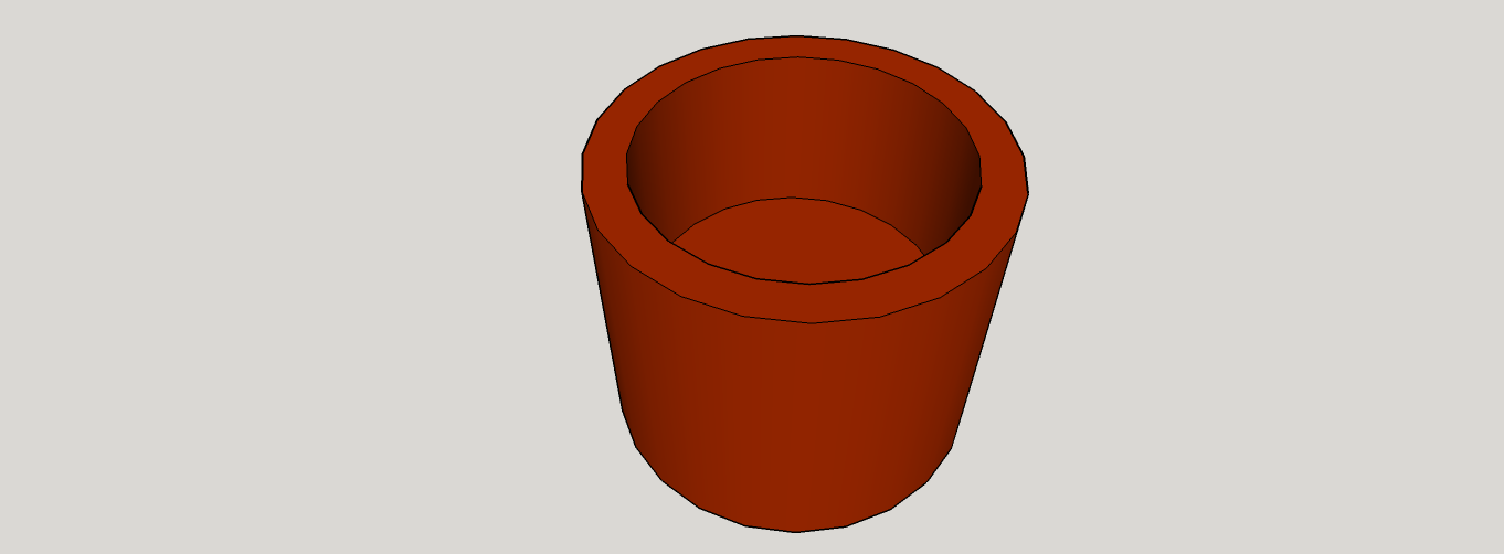 maceta forme d'épingle kers 3D print model - Mito3D