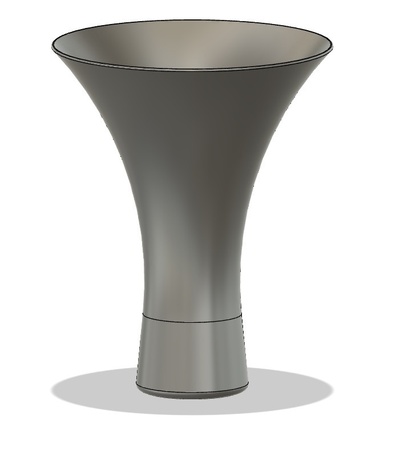 trompette forme vase d'épingle 3d print model - Mito3D