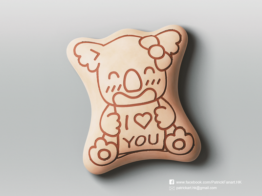 koala marzo forma spillo 3d print model - Mito3D