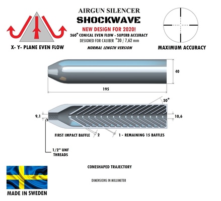 silencer shockwave 195 mm 30 7 62 pinshape 3d print model - Mito3D