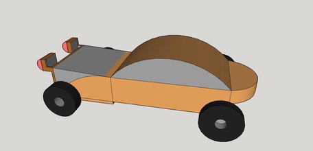 car concept & artisanat carton pinshape 3d-design 3d print model - Mito3D