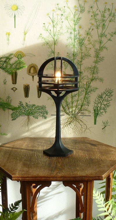 sanat deko noveau gençlik masa lamba iğne şekli table lamp 3d print model - Mito3D