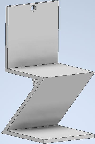 campo canne posto sedere portachiavi forma spillo 3d print model - Mito3D
