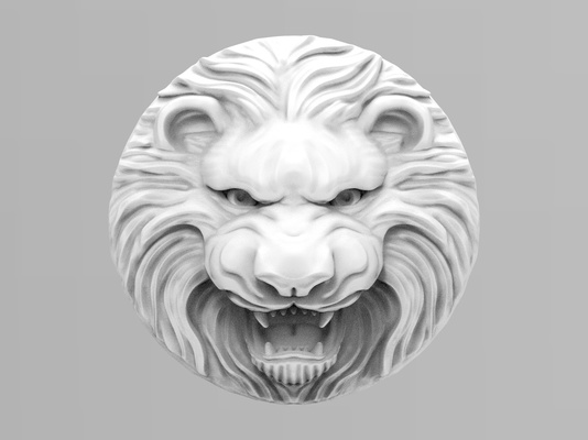león colgante pendiente forma alfiler 3d print model - Mito3D