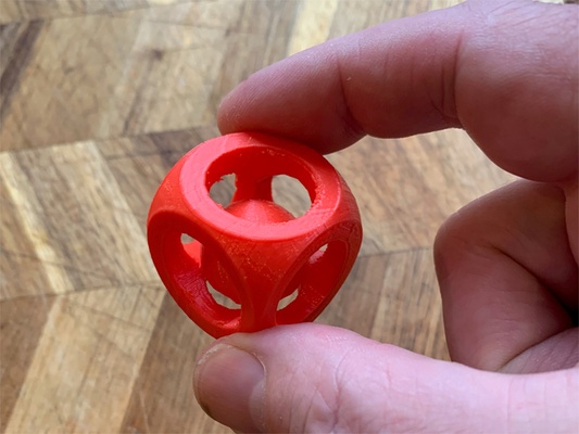 cubo 'norte' pelota forma alfiler 3d print model - Mito3D