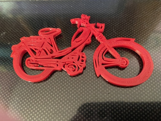 mobybike forme d'épingle mobylette 3d print model - Mito3D