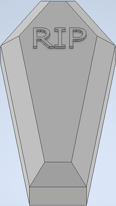 coffin pinshape halloween 3d print model - Mito3D