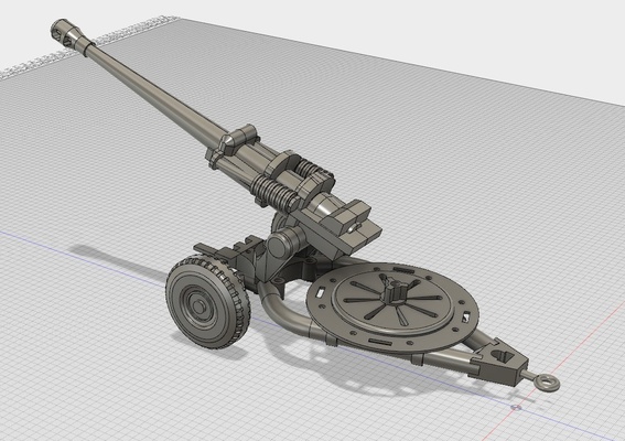 l118 ligero pistola 1 72 escala modelo forma alfiler juguete 3d print model - Mito3D