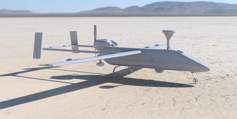 drone chercheur mk2 forme d'épingle avion 3d print model - Mito3D