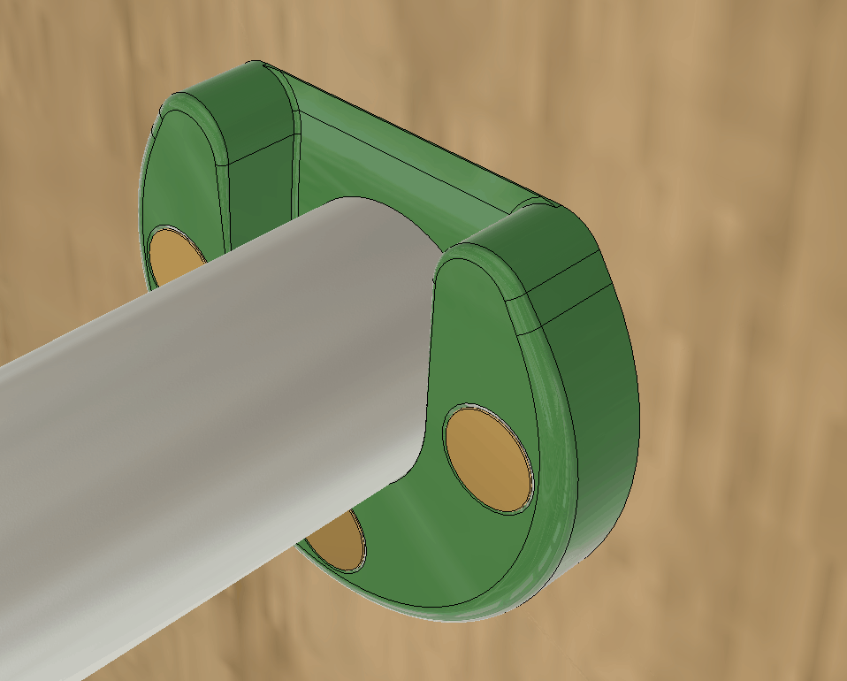 pull-up bar holder bracket pinshape pull 3D print model - Mito3D