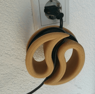 câble bobine organisateur yin yang corde raccourcisseur forme d'épingle cable manager 3d print model - Mito3D