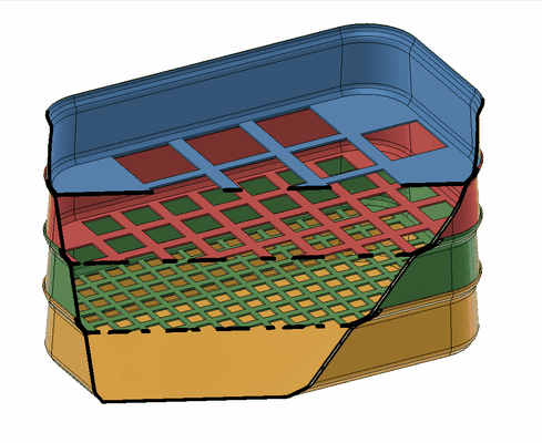 lego sıralayıcı ayırıcı elek boyut organizatör iğne şekli container 3d print model - Mito3D