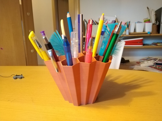pen holder organizer office pinshape pencase 3d print model - Mito3D