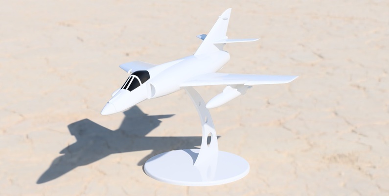 dassault super etendard forme d'épingle avion 3d print model - Mito3D