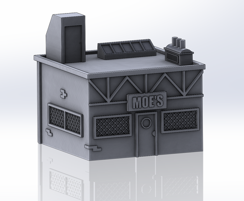 moe's taverne pinshape simpsons 3d print model - Mito3D