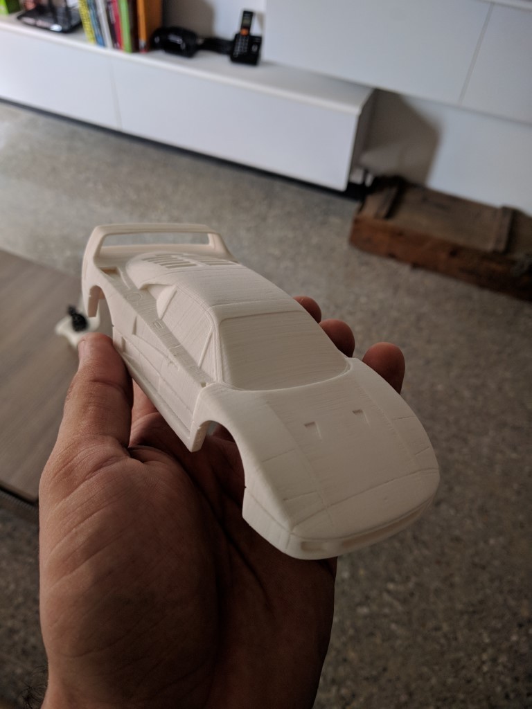 ferrari f40 1 28 ölçek model openz uyumlu şasi v4a iğne şekli 3D print model - Mito3D