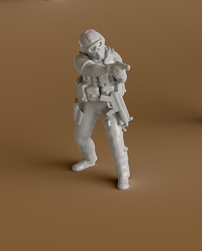 soldato 1 forma spillo 3d print model - Mito3D