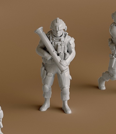 soldier 3 pinshape 3d print model - Mito3D