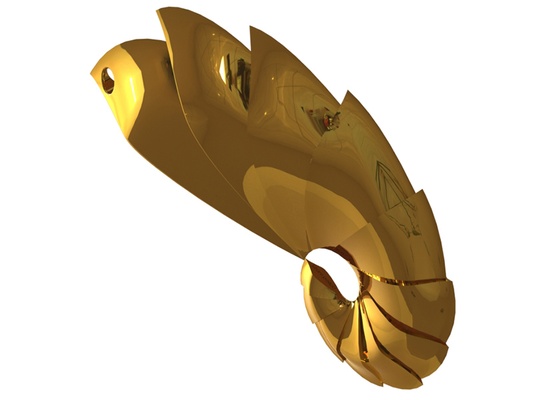 espiral brinco alfinete orelha 3d print model - Mito3D