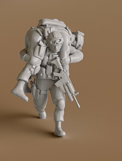 soldier 6 pinshape 3d print model - Mito3D