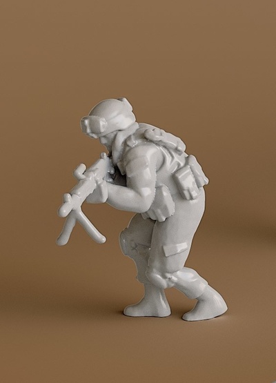 soldato 7 forma spillo 3d print model - Mito3D