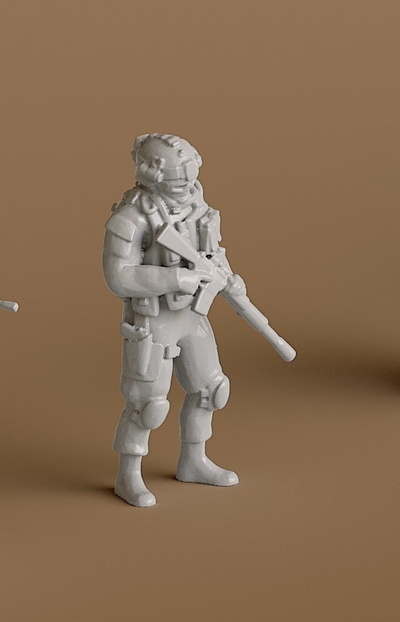 soldat 9 forme d'épingle 3d print model - Mito3D