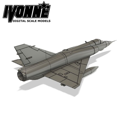 mirage iii combat aircraft 1 64 scale model pinshape 3d print model - Mito3D