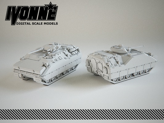xm723 micv military vehicle pinshape tank 3d print model - Mito3D