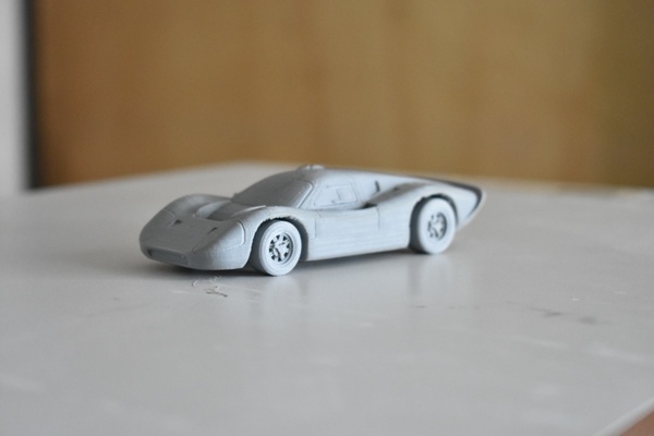 gué gt40 marque iv mans courses voiture forme d'épingle jouet 3d print model - Mito3D