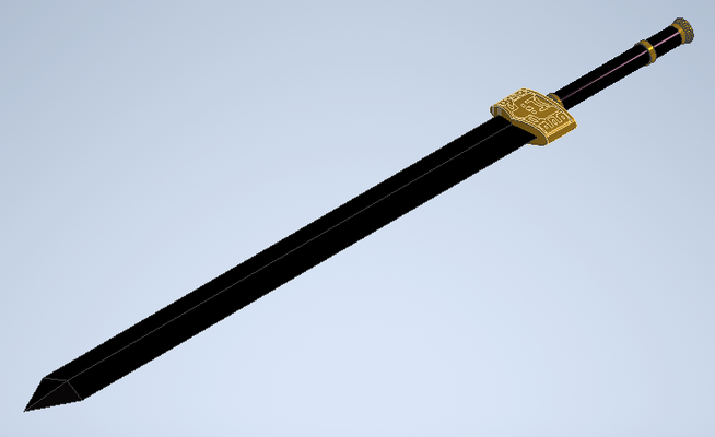sokka's space sword pinshape cosplayprops 3d print model - Mito3D