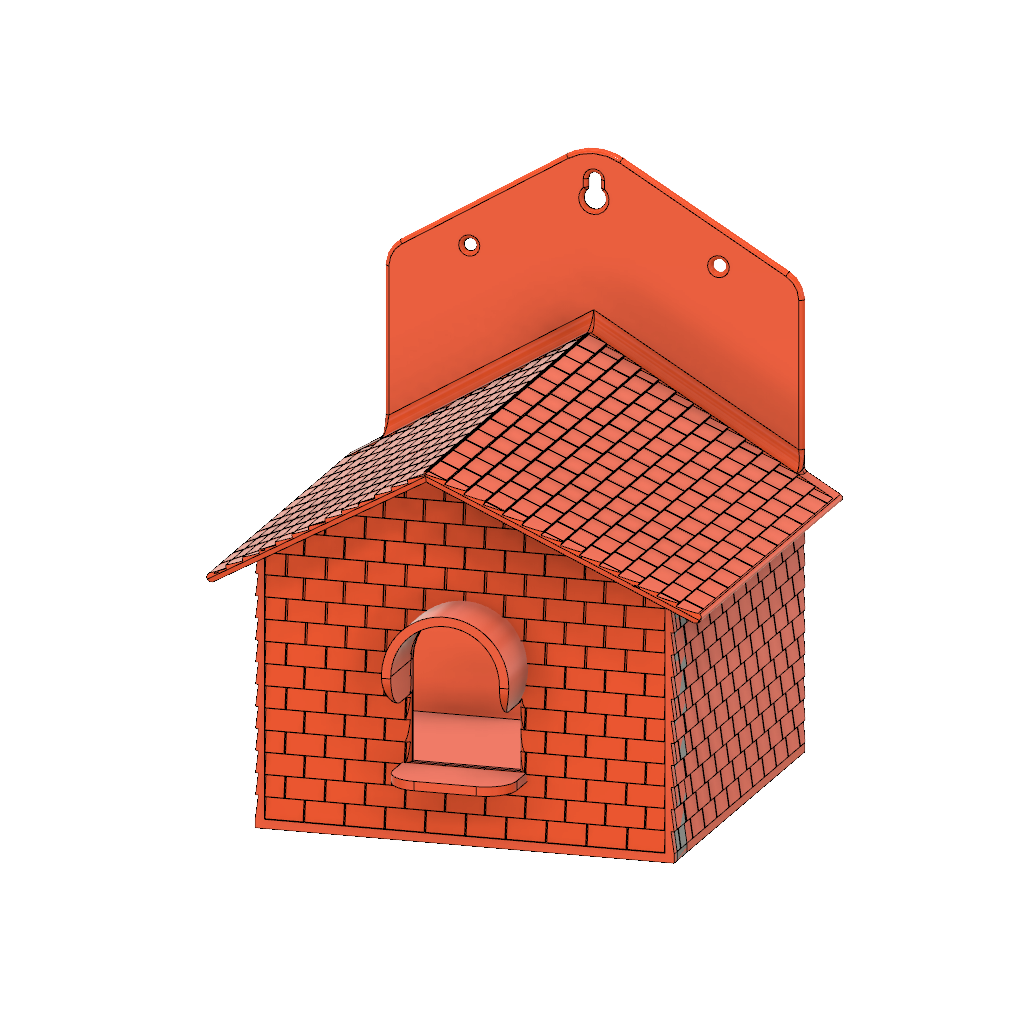 oiseau boîte forme d'épingle bird house box nature garden tree 3D print model - Mito3D