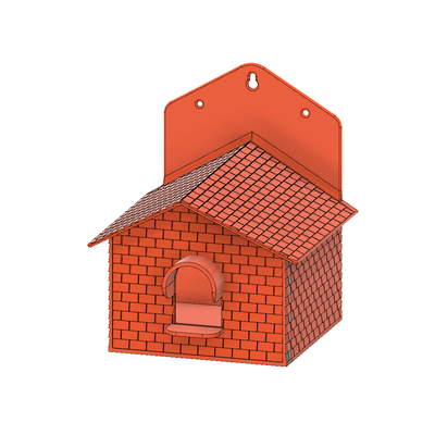 oiseau boîte forme d'épingle bird house box nature garden tree 3d print model - Mito3D