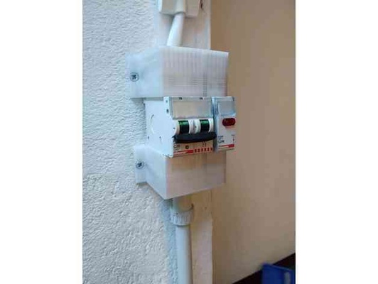 parede monte estrondo trilho interruptor or diferencial alfinete din rail switch 3d print model - Mito3D