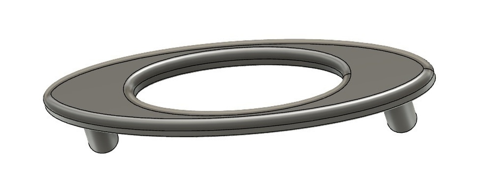 door handle oval pinshape dorr 3d print model - Mito3D