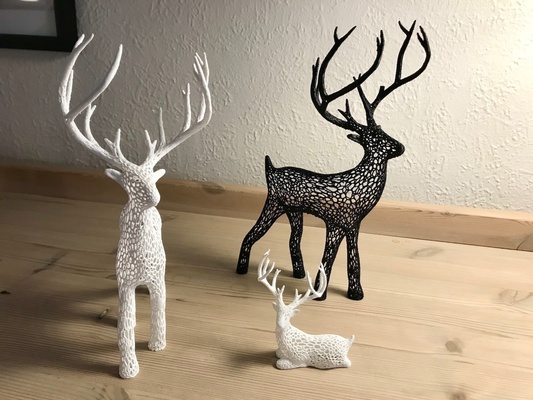 ciervo voronoi forma alfiler 3d print model - Mito3D