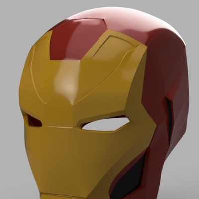 ironman helmet mask pinshape clamp 3d print model - Mito3D