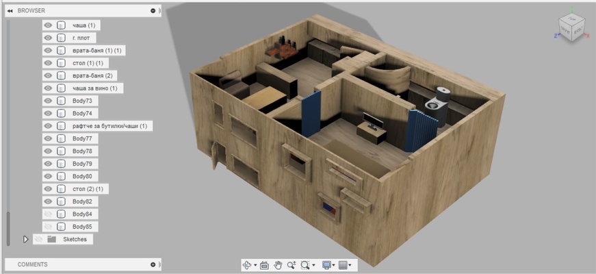 pequeno madeira casa alfinete 3d print model - Mito3D