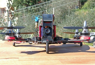 atas desafío 265 landing skid 10 inclinado motores pinshape quadcopter multirotor multicopter 3d print model - Mito3D