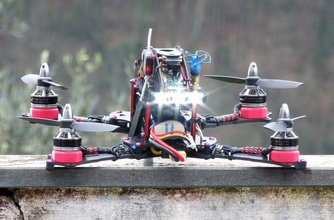 atas desafío 265 trasera tira led apoyo pinshape quadcopter multirotor multicopter 3d print model - Mito3D