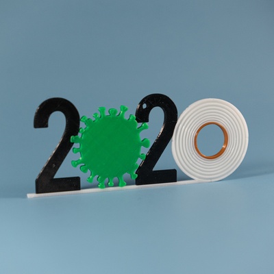 2020 navidad ornamento forma alfiler covid 19 3d print model - Mito3D