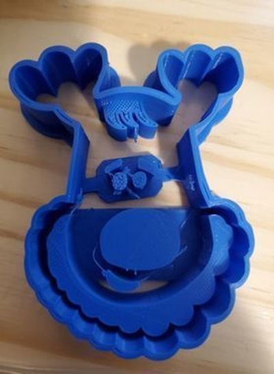 navidad galleta cortador forma alfiler cookie cutter 3d print model - Mito3D