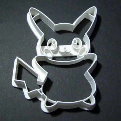 pikachu cookie cutter pinshape 3d print model - Mito3D