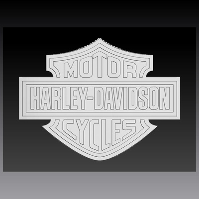 harley davidson logo pinshape 3d print model - Mito3D