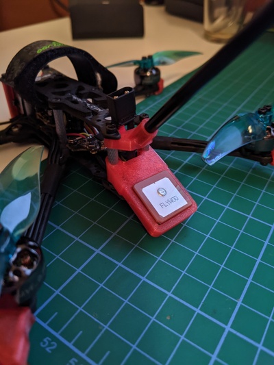flywoo explorer lr gps mount pinshape drones 3d print model - Mito3D