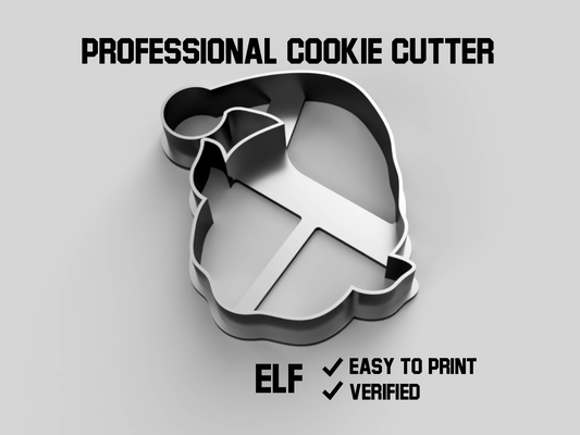 elfo biscotto taglierina forma spillo cookie cutter 3d print model - Mito3D