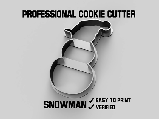 snowman cookie cutter pinshape form cooking stamp jars cookies cook 3d print model - Mito3D